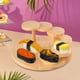 thumbnail image 3 of Bandeja de madera para servir sushi perfecl Soporte multifuncional exhibición redondo, 3 of 8