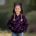 thumbnail image 2 of KAUOD Girls Fleece Hoodies Halloween Ghost Graphic Pullover Sweatshirts Cute Ear Soft Warm Hoodie Clothes Flannel Tops, 2 of 9