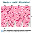 thumbnail image 3 of Peel and Stick Wallpaper Waterproof Christmas candy canes bows pink Romantic for fabric Wall Mural Decor Self Adhesive and Removable 69in x 98in, 3 of 8