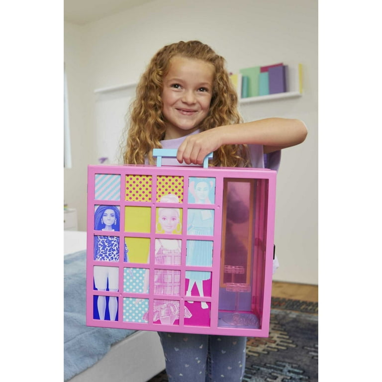 Barbie Dream Closet Doll Playset with 30 Clothes Accessories Mirror and Desk Multicolor Walmart