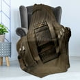 thumbnail image 4 of Gothic Soft Flannel Fleece Throw Blanket, Royal in Medieval Castle Renaissance Kingdom Heritage Retro Antique Photo, Cozy Plush for Indoor and Outdoor Use, 60" x 80", Beige Brown, by Ambesonne, 4 of 5