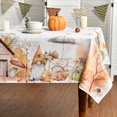 thumbnail image 1 of Fall Tablecloth 60x120 Inch Rectangular, Thanksgiving Autumn Harvest Cabin Gnomes Bike Table Cover for Party Picnic Dinner Decor, 1 of 6