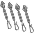 thumbnail image 2 of Kit de Fixation de Voile d'Ombrage de Jardin Robuste pour Carré et Triangle, Rectangle - Acier Inoxydable 304 (Comprend 4 x Œillets de Protection, 4 x Tendeurs, 8 x Boutons-Pression, 2 of 5