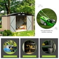 thumbnail image 2 of Sunmthink 7.6 x 9.7 FT Outdoor Storage Shed, Utility Steel Tool Shed with Lockable Door, Galvanized Metal Shed with Air Vents for Garden, Backyard, Patio, Lawn, 2 of 8