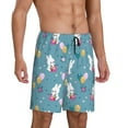thumbnail image 2 of Kdxio Rabbit And Balloon Print Mens Sleep Shorts Bottoms Soft Comfy Pajama Wear Pants with Drawstring Pockets, 2 of 7
