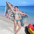 thumbnail image 6 of Coolnut 30"x60" Beach Towel with Travel Bag, Vintage Decorative Elements Oversized Sand Free Camping Towel Quick Dry Pool Bath Sport Towels, 6 of 6