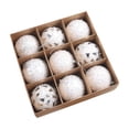 thumbnail image 2 of Xihbxyly Juego de Decoración Navideña, Adornos Colgantes de Espuma, Colores Rojo, Dorado y Blanco, Duradero y Ligero, Versátil para Decorar Árboles y Manualidades, Espíritu Navideño, 9 Piezas, 8 X 8, 2 of 6