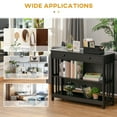 thumbnail image 3 of Knubmt Wood Console Table with 1 Drawer and 2 Open Shelves, Sofa Table for Living Room, Bedroom, Black, 3 of 9