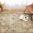 thumbnail image 4 of Retro Printed Boho Area Rugs, Vintage Washable Non-Slip Rug for, Living Room, Bedroom, 4 x 6 ft, Dark Coffee, 1 Pack, 4 of 5