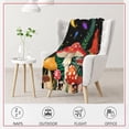 thumbnail image 2 of housay Cartoon Forest Black Flannel Throw, 50" x 40", 2 of 6