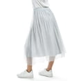thumbnail image 3 of Falda Midi de Tul con Perlas Roman Fashion Juvenil Gris G, 3 of 5