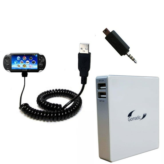 Gomadic High Capacity Rechargeable External Battery Pack suitable for the Sony Playstation Vita - Portable Charger with TipExchange Technology