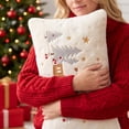 thumbnail image 4 of Christmas Tree Pillow Cover 12 x 20 Inch, Xmas Decorations, Soft Plush Faux Fur Holiday Winter Decorative Throw Pillows for Sofa Bedroom Bed Home Décor(E), 4 of 6