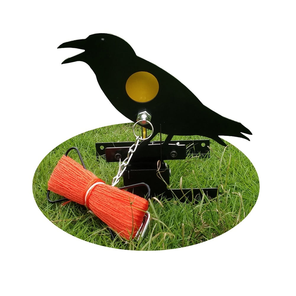 Knockdown Raven Target Airgun Field Target with 4 Bullseye Rings Auto