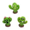 thumbnail image 1 of Set de decoración de jardín divertidas figuras de resina con forma de monstruo de cactus, 1 of 2