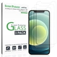 thumbnail image 1 of amFilm Protector de Pantalla de Vidrio Compatible con iPhone 12 iPhone 12 Pro Display con Bandeja de Fácil Instalación Vidrio Paquete de 3, 1 of 1