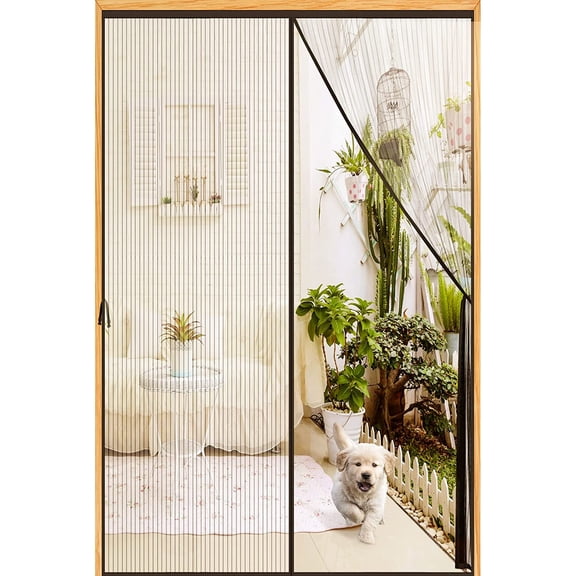 Magnetic Screen Door Fiberglass-Fit 36x82inch Door-Screen Door Itself Size 38x83inch-Screen Door Mesh Keeps Bugs Mosquito Out - Screen Door Magnet for Interior Door Patio Outdoor Gym Crafts Sun House