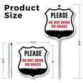 thumbnail image 2 of Please Do Not Drive On The Grass (10 Pack) 12 inch X 12 inch Shield Shaped Rust-Free Aluminum Metal Signs with Aluminum Mounting Stakes Weather Resistant Made in the USA, 2 of 8