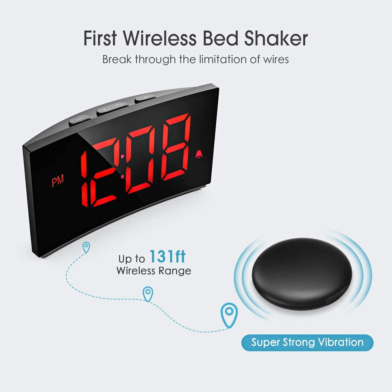 anjank loud alarm clock with wireless bed shaker manual