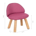 thumbnail image 2 of Oumilen Upholstered Kids Indoor Accent Chair with Wooden Legs, Pink Linen, 2 of 8