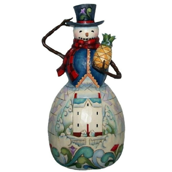 Heartwood Creek 4025491 Welcome Winter's Wonders Snowman with Pineapple