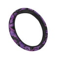 thumbnail image 6 of Renewold Bat Violet Black Auto Steering Wheel Cover for Women Men, Universal 15 Inch Soft Elastic Steering Wheel Wrap Anti-Slip Easy to Install Halloween Car Accessories, 6 of 6