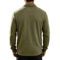 thumbnail image 6 of TOUMENY Men Zip Up Jacket Casual Lightweight Slim Fit Collared Long Sleeve Coat with Pocket Outdoor Travel Spring Fall Winter Jackets for Men Army Green XXXL, 6 of 7