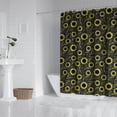 thumbnail image 2 of Waterproof Dark Striped Abstract Sunflower Shower Curtain 72x72 Inch Boho Style Polyester Unique Shower Curtain for Bathroom Hotel Home Decor with 12 Plastic Hooks, 2 of 5