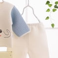 thumbnail image 4 of Gibobby Newborn Rompers Infant Baby Boy Girl Clothes Sets 7 Pcs Cute Warm Jumpsuit Outfits Set Infant Baby Jumpsuit Set For 0-3 Months Infant Winter Clothes Set,Light Blue, 4 of 5