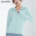 thumbnail image 2 of Hukapapa Ropa de protección solar fina anti-ultravioleta transpirable de primavera y verano chaqueta deportiva con cremallera y capucha de color sólido para montar al aire libre,,3xl,, 2 of 8