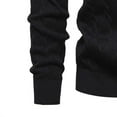 thumbnail image 3 of Dolkfu Casual Fall Sweaters for Men 2025 Black Cable Knit Sweater Mens Basic Solid Crew Neck Pullovers L, 3 of 3