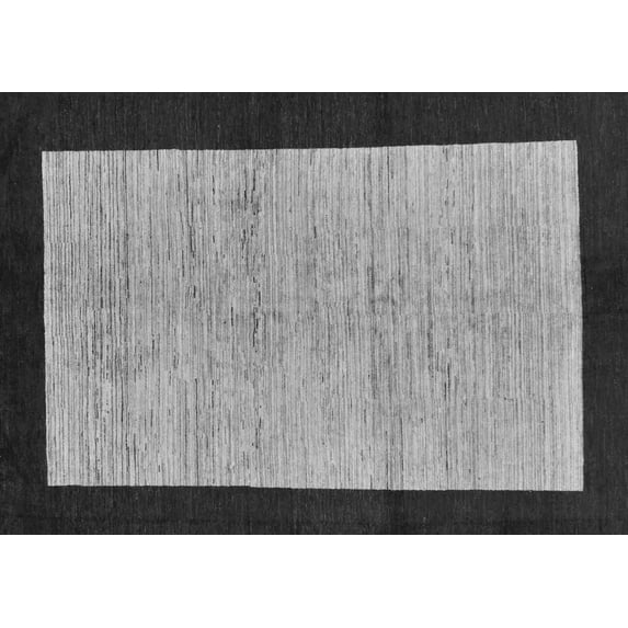 Ahgly Company Indoor Rectangle Oriental Gray Modern Area Rugs, 2' x 3'