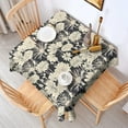 thumbnail image 2 of Pioneer Flower Floral Print Pattern Square Tablecloth,Waterproof Square Table Cover,Wipeable Spillproof Washable Table Cover for Home Kitchen Party Decor 52"x52"(132x132cm), 2 of 6