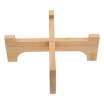 BESTYASH Beverage Dispenser Stand Wooden Drink Dispenser Glass Jar Stand Base Rack Water Jug Containers Holder For Indoor Outdoor