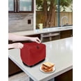 thumbnail image 3 of Red Burlap Texture Small Toaster Cover 2 Slice, Kitchen Appliance Covers, Farmhouse Vintage Red Toaster Oven Cover with Loop, Bread Machine Cover Polyester Dust Cover Protection, 3 of 4
