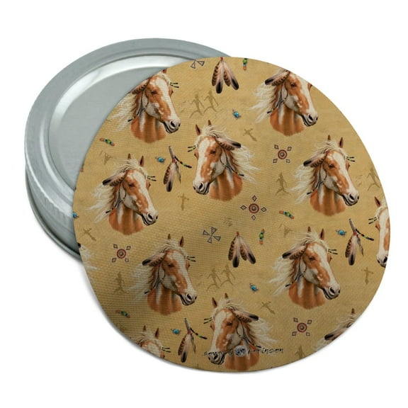 Palamino Horse Selfie Pattern Round Rubber Non-Slip Jar Gripper Lid Opener