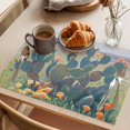 thumbnail image 3 of Green Cactus Placemats Set of 8 Tropical Plants Wildflowers Natural Scenery Place Mats Indoor Wipeable Table Mats Washable Cloth Dining Table Placemats for Kitchen Holiday Party Home Decor 13x19 Inch, 3 of 9