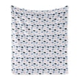 thumbnail image 1 of Bear Soft Flannel Fleece Throw Blanket, Pattern of Animal Silhouettes on a Plain Background, Cozy Plush for Indoor and Outdoor Use, 50" x 70", Rose Blue Grey, by Ambesonne, 1 of 5