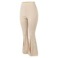 thumbnail image 5 of Women's Casual Solid Color Split Hem High Waist Pants Wide Leg Bottoms Cropped Pants For Women, 5 of 6