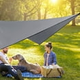 thumbnail image 4 of Lona para hamaca, tienda de campaña para hamaca, lona de lluvia para hamaca para acampar, equipo imprescindible para acampar con fácil instalación que incluye estacas para tienda de campaña y bolsa, 4 of 5