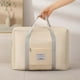 thumbnail image 5 of Bolsa de viaje plegable de tela Oxford, 45x16x33,5cm Bolsa de gimnasia ligera, Equipaje de gran capacidad para viajes nocturnos, Deportes, Equipaje de mano, Diseño multibolsillo, Beige, Unisex, 5 of 7