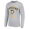 thumbnail image 2 of Men's Starter Heather Gray Pittsburgh Penguins Logo Long Sleeve T-Shirt, 2 of 3