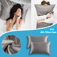 thumbnail image 2 of MKHSQHDG Today's Deals 2Pcs Standard Size (20X26 Inches) Satin Pillow Covers with Envelope Closure, 2 of 9