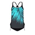 thumbnail image 5 of Xdegoge Plus Size Clearance Two Piece Women's Swimsuit Tankini Printed Tummy Control Bathing Suits Full Coverage Swim Suits with Shorts Bathing Suits Set Plus Size 2 Piece Tankinis Swimwear, 5 of 5