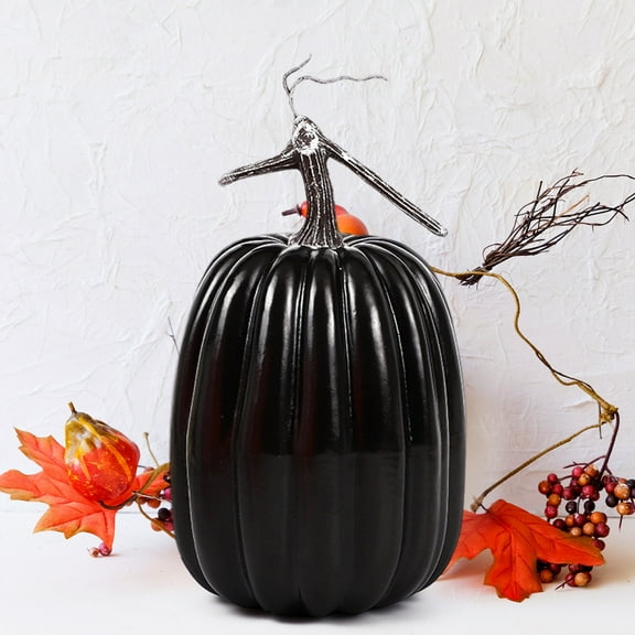 9 Inch Large Artificial Foam Pumpkins for Halloween Decorations,Fall Thanksgiving Home Decor,DIY Craft,Table Centerpiece,Party Supplies,Realistic Fake Pumpkin for Indoor Outdoor Display