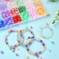 thumbnail image 4 of 1Box 600Pcs 24 Style Transparent Acrylic Beads Round Mixed Color 8x7~7.5mm Hole: 1.8~2mm 25pcs/style DIY, 4 of 5