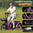 thumbnail image 3 of Lilypelle  Folding Electric Tricycle for Adults, Peak 1000W Motor 48V Foldable Ebike Electric Trike, 20" Fat Tire 3 Wheel Electric Bicycle with Front & Rear Baskets & Pet Carrier, 3 of 12