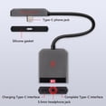 thumbnail image 3 of Adaptador Nubia RedMagic 2 en 1 USB C a auriculares de audio de 3,5 mm, 3 of 7