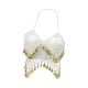thumbnail image 2 of Traje de danza del vientre con top corto de lentejuelas, sujetador con lentejuelas para fiestas en clubes y mujeres adultas. Blanco, 2 of 9