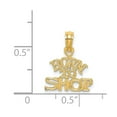 thumbnail image 4 of 14K Yellow Gold Charm Pendant Themed 8.9 mm 13.4 Born To Shop, 4 of 4